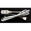 Powtech 4ft White Electrical Extension Cord Power Wire 2 Prong