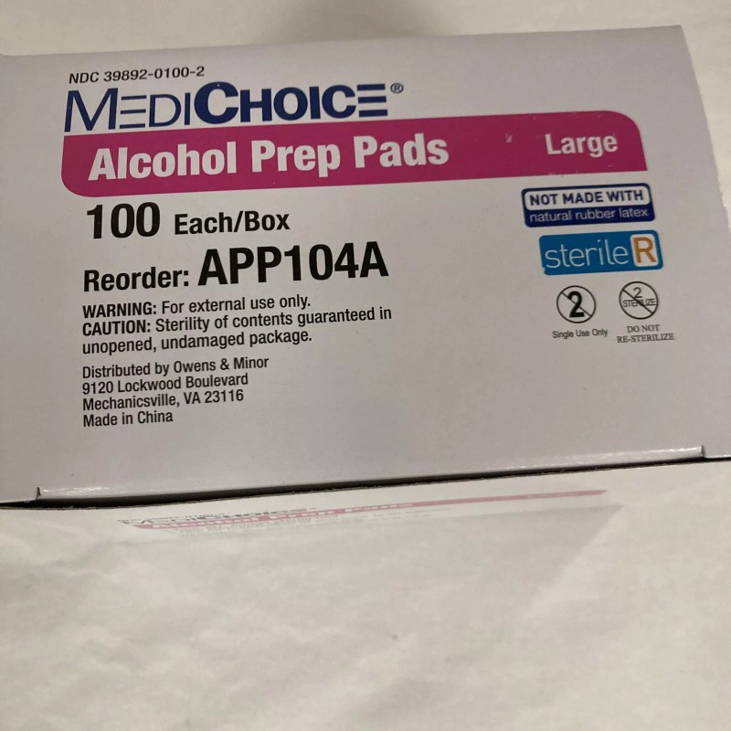 MediChoice Alcohol Prep Pad, Large - 100 Count - 1