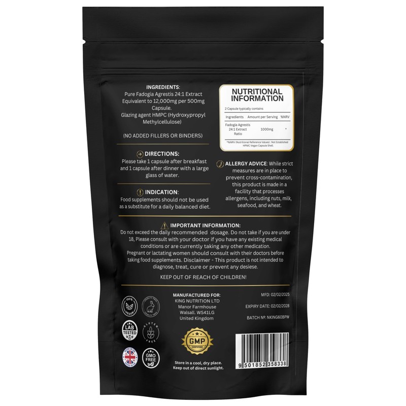 Fadogia Agrestis 1000mg per Serving – 24:1 Pure Herbal Extract