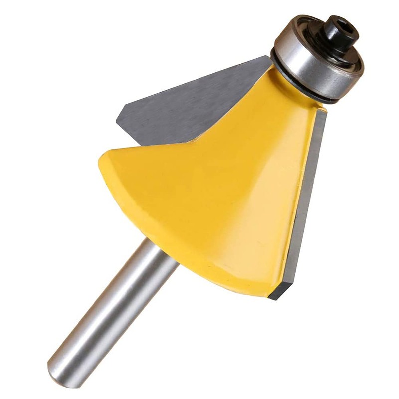 Eyech 3pc Chamfer Router Bits Set, 1/4 Inch Shank Chamfer