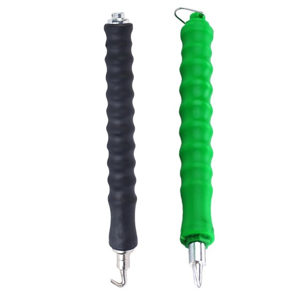 2Pcs Heavy Duty Semi-Automatic Rebar Tying Tool with Rubber Grip