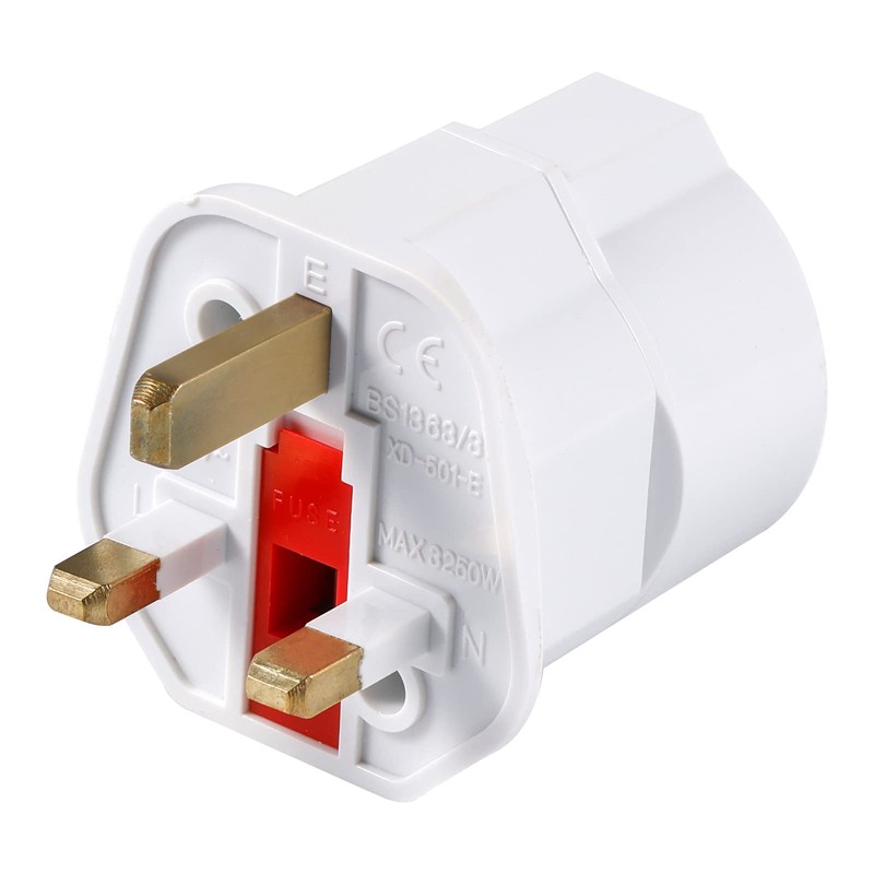 Neuftech - 2 x Reiseadapter UK, GB, England auf europäischer