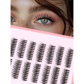 Siligli Lash Clusters Natural 154 Pcs Individual Lashes Mix 13-16mm Wispy Lash Clusters C D Curl Eyelash Clusters Pre- Seperated Left & Right Individual Lashes Lash Extensions DIY at Home 7 Pairs
