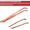 Copper Tongs 8.5 inches Curved Tip Ideal for Jewelry Making