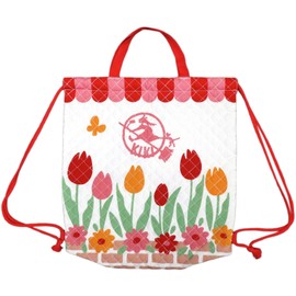 Marushin 1025004200 Knapsack, Gym Bag, Ghibli Kiki’s Delivery Service Jiji Tulip Field, Children’s Bag, Girls, Kindergarten, Preschool, Nursery School, Elementary School, Getting Ready to Start School or Go Back to School, (H x W x D): 13.8 x 13.8 x 2.8 