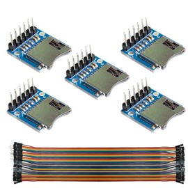 Youmile 5PACK TF Micro SD Card Module Memory Shield Module Micro SD Storage Expansion Board Mini Micro SD TF Card With Pins for Arduino ARM AVR With Dupont Wire