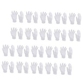 VICASKY 16Pairs Washable Elastic Cotton Gloves for Jewelry Cleaning Comfortable and Breathable Cotton Mitts for Dust Protection for Family and Friends