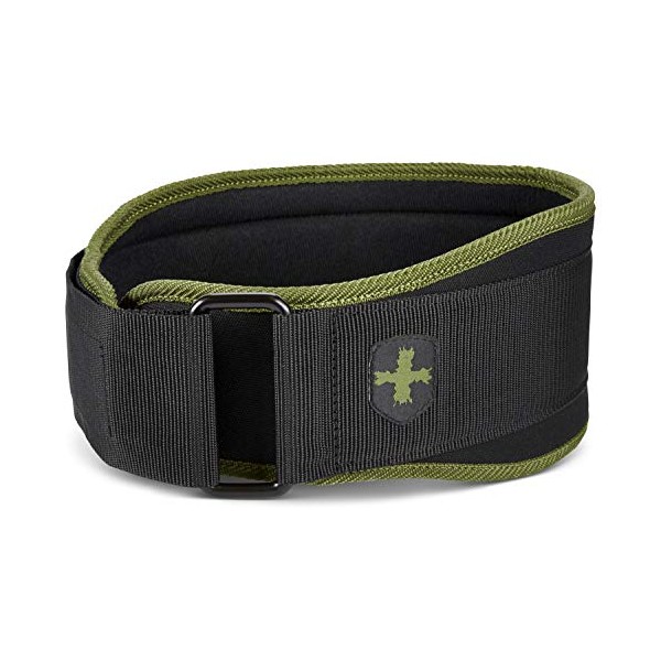 Harbinger 5-Inch Weightlifting Belt with Flexible Ultra-light Foam Core, Green, Small (24 - 29 Inches)