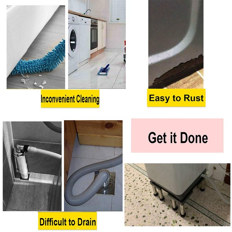 Refrigerator Holder Bracket 4/8/12 Legs Adjustable Washing Machine Base Stand