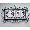 Daniella-M2 Spanish Hand-painted Ceramic Dark Blue Number With Dark Blue
