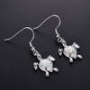 Tiny Turtles Dangle Drop Earrings 925 Sterling Silver Pin Lovely