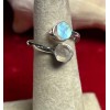 Unbranded Rainbow Moonstone thumb ring sterling silver size 9