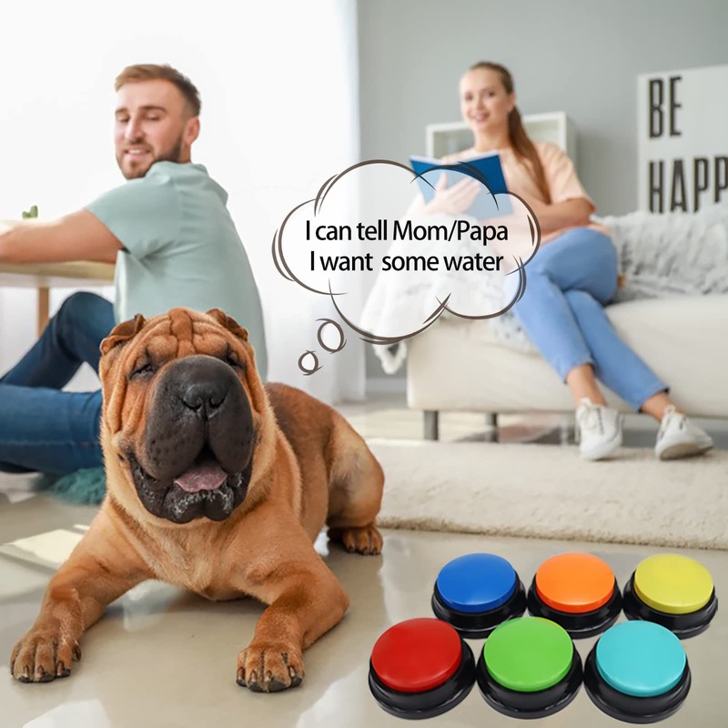 Voice Recording Button, Dog Buttons for Communication Pet Training Buzzer,