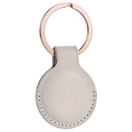 NEREIDES Compatible Airtag Key Finder Case, Air Tag Lost Prevention Case, PU Leather, Stylish (KHAKI)