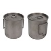 Titanium Mug 500ml Rounded Edge Design Lightweight Portable Mug with