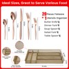KITWARE 20-piece Rose Gold Silverware Set with Tray Service for