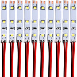 RUNCCI-YUN 10 x 12-18 V 3-LED House Lighting 5 cm White with Cable 10 cm Model Building LED Lighting Model Railway Lighting