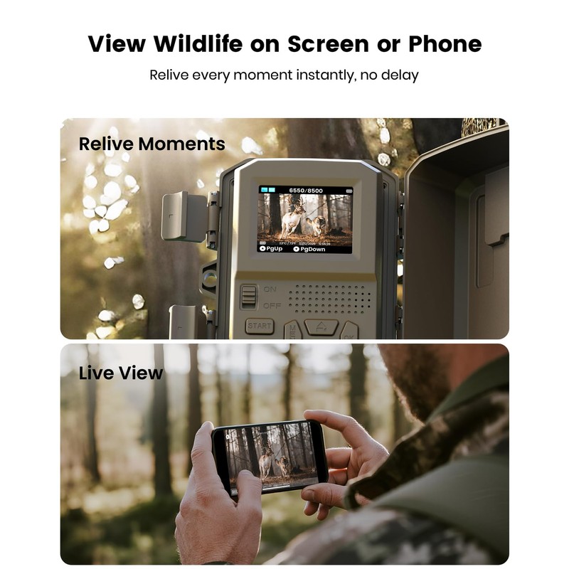 Misstech 4K UHD Solar Trail Camera for Game & Wildlife
