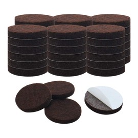 uxcell 40pcs Furniture Pads Round 7/8" Dia Self-stick Non-slip Anti-scratch Felt Pads Floors Protector Dark Brown