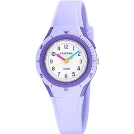Calypso K5856/3 Unisex Analogue Quartz Watch with Polycarbonate Strap, White, Strap.