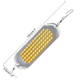 MiOYOOW 4PCS Fishing Flasher, 4.5" Lighted Bait Flasher Shasta Tackle Sling Blade for Trout, Salmon, Pike, Walleye, Bass