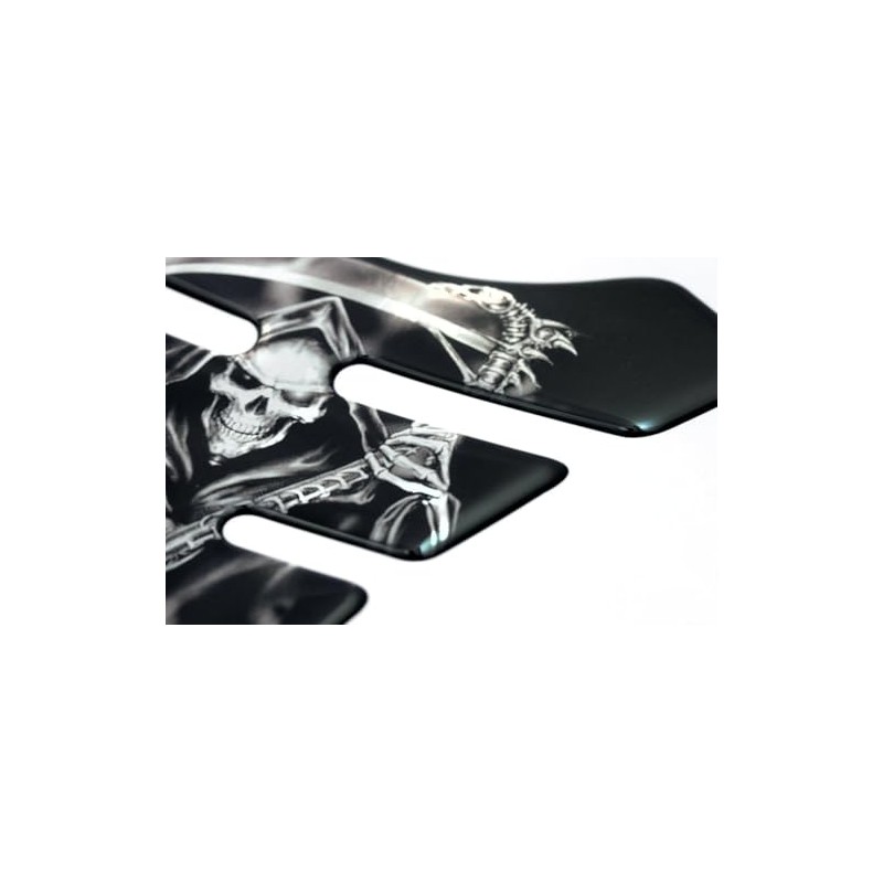 Grim Reaper Black and White 3D Gel Domed Tank Protector