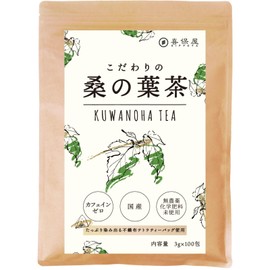 Kihoya Selected Mulberry Leaf Tea, 0.1 oz (3 g) x 100 Packets, Made in Japan, No Pesticides, No Chemical Fertilizers, Tea Bag, Cold Brewing, Caffeinated
