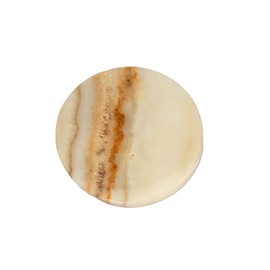 NKlaus Onyx Plate 10 cm - Round Polished Natural Stone Disc for Decoration, Energy Work & Meditation, Unique with Natural Grain