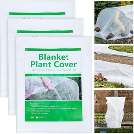 Hushee 6 Pack Plant Covers Freeze Protection, 8 x 24ft Frost Blankets Cover for Plants, Plant Frost Protection Cover, Garden Netting for Winter, Floating Cover Frost Cloth, Freeze Protection Blankets