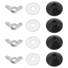 VGOL 2 Sets M6 Bolt Rubber Dome Foam Washer Set Toilet Cistern Seal Kit Toilet Seat Universal Hhinge Accessories Toilet Seat Gasket Nut Fasteners