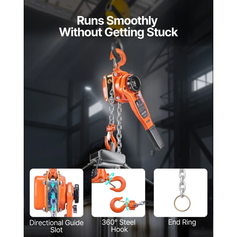 New Manual Lever Chain Hoist 1T 10FT Lift G80 Alloy