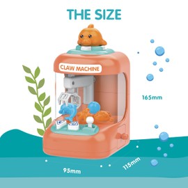 Leftfield Toys My Kawaii - Dolphin Mini Claw Machine - Fun & Interactive Toy Crane Game for Kids - Cute Dolphin Design and Party Games