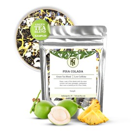 Nelson's Tea - Pina Colada - Green Loose Leaf Tea - Green Tea, coconut, dried pineapple, and marigold petals (Sample 0.4 Oz)
