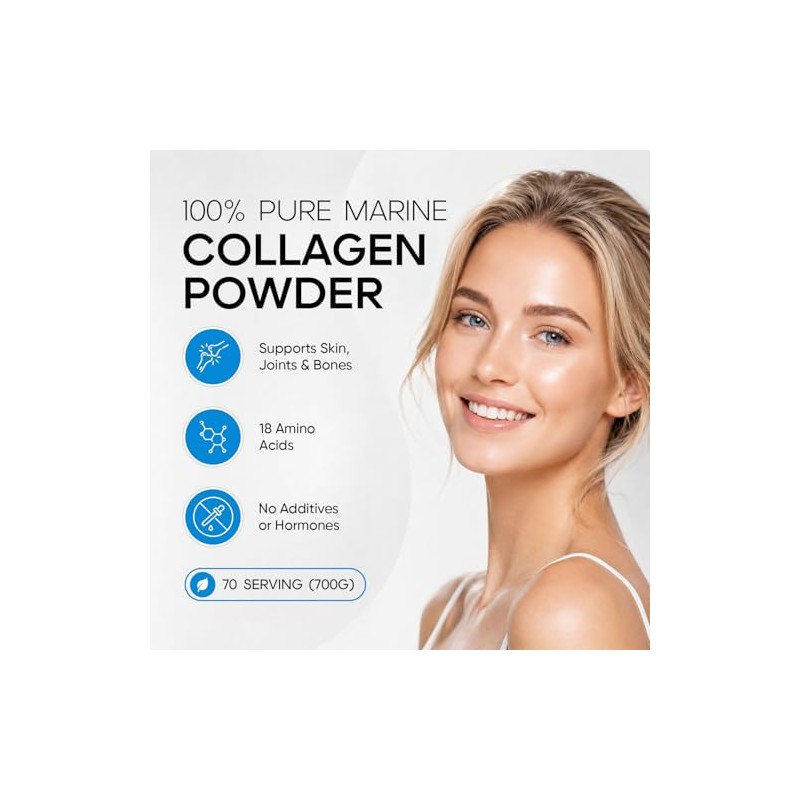 Marine Collagen Peptides (from Wild Fish) Powder | Unflavoured |