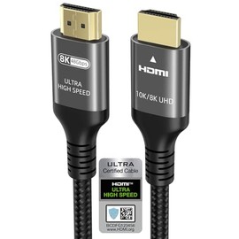 Ubluker Cable HDMI 10K 8K 4K 48Gbps 2.5M, Certificado Ultra Alta Velocidad 4K 240Hz 144Hz 8K 60Hz 0.01ms HDR10+ ARC eARC HDCP2.3 TV PC Monitor Proyect