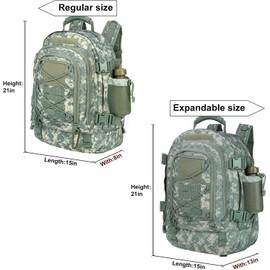 Expandable 40-64L Military Tactical Backpack 3 Day Bag Hiking Gym Sport Camping