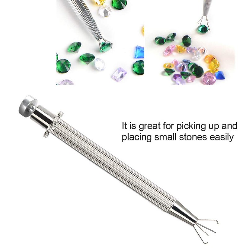 Professional diamond Holder Pick-Up Tool Diamond Gems Prong Tweezer Catcher