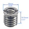 HITHUT Stainless Steel 1/4"-20 Female to 3/8"-16 Male Convert Screw