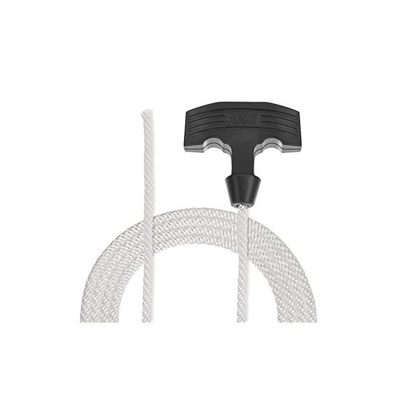 sourcing map Recoil Starter Rope with Rubber Handle 6mm Dia
