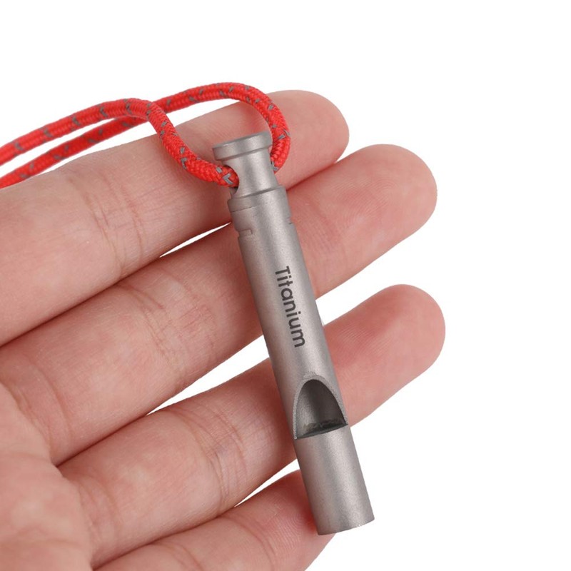 Lixada Titanium Emergency Whistle Ultralight Sports Coach Referee Whistles with