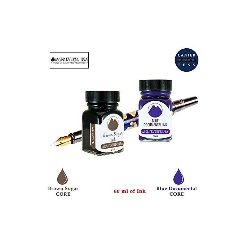 Monteverde 60ml Core Fountain Pen Ink Bottle (30ml Brown Sugar