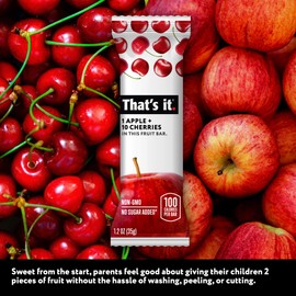 That’s it. Variety Pack-1, 100% Natural Real Fruit Bar, Best High Fiber Vegan, Gluten Free Healthy Snack, Paleo for Children & Adults, Non GMO No Added Sugar, No Preservatives Energy Food (36 Pack)