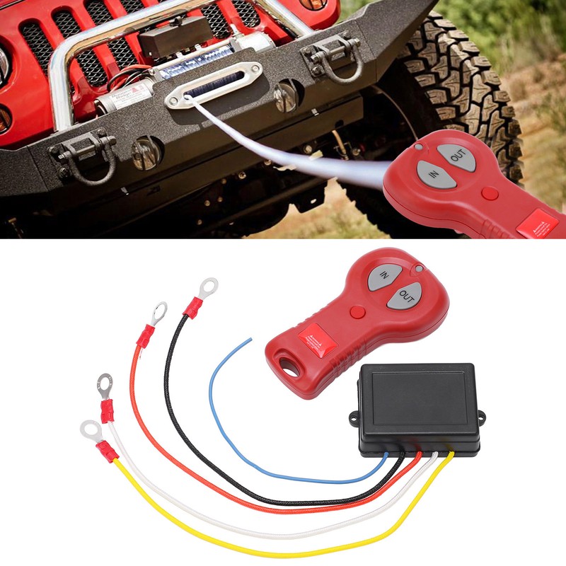 Wireless Winch Remote Control Kit with Indicator Light 9‑30V 434MHZ