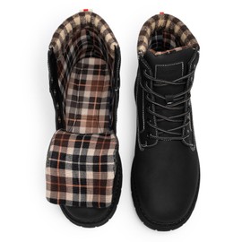 ANJOUFEMME Winter Hiking Boots Men Waterproof, Warm Work Trekking Boots for Men FNM19-G-BLACK-9.5