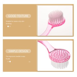 ULTNICE Sheep Horn Facial Brush 4-Pack Manual Face Cleaning Brush Set with Soft Bristles for Deep Pore Cleansing and Blackhead Removal Compact 5.1X1.6 Inch for Wet and Dry Skin Care