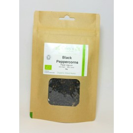 Organic Black Peppercorns (Piper nigrum) Dried Herb (50g)