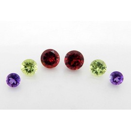 Myhealingworld Multi Stone AAA quality calibrated round 4mm 5mm and 6mm Brilliant Cut Loose gemstone Crystals Chakra Healing for making jewelry Mix Color Box Pack of 6 stone, BOX 15–Amethyst 2,