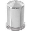 Chrome Plastic 1.5 Inch Push-On Lug Nut Cover - Top Hat Style