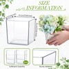 Tioncy 4'' x 4'' 24 Pcs Cube Clear Flower Vase