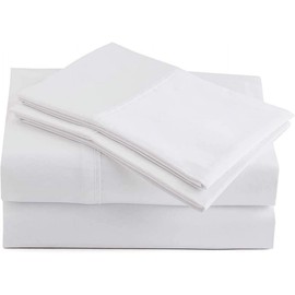 Threadinbox Luxury 4-Piece Queen Size Sheet Set - Real 1200 Thread Count Pima Cotton, Heavyweight Fabric, 15-Inch Deep Pockets, White